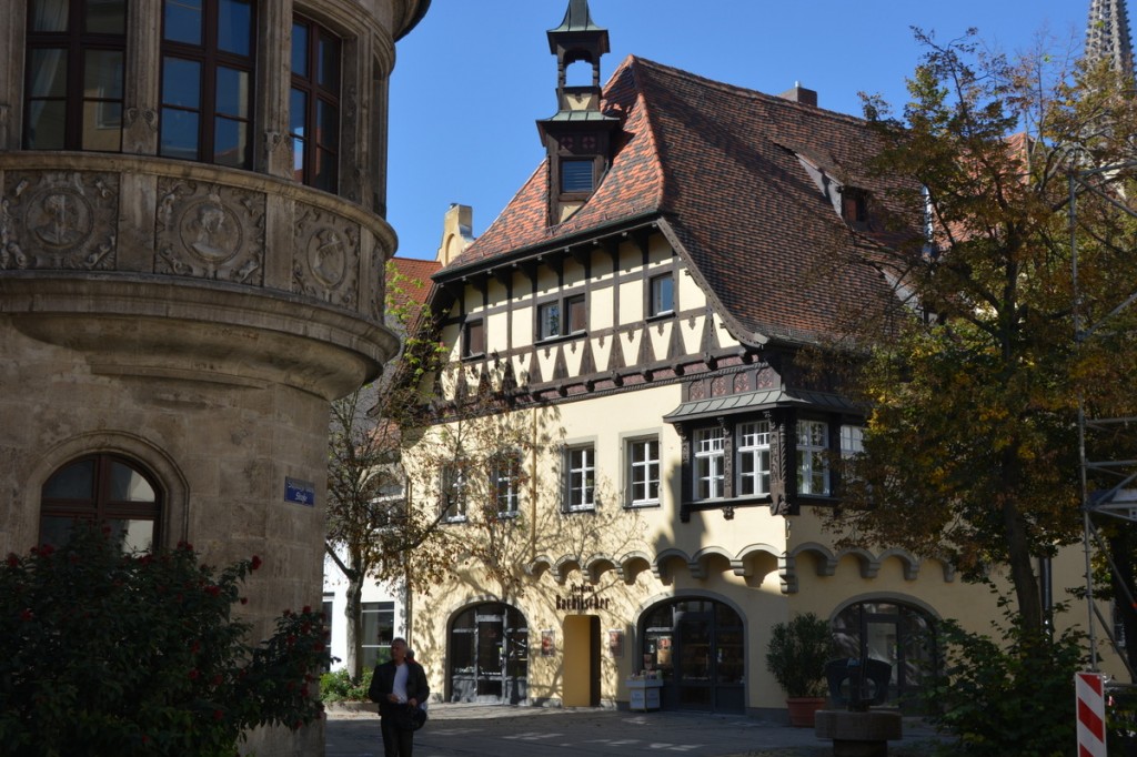 Half timbered houses and cool architecture in Regensburg